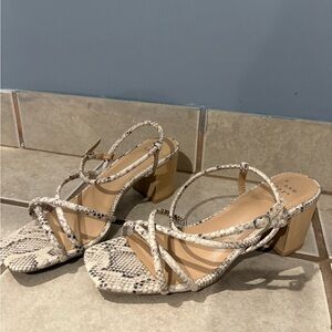 Target Cream Tan Strappy Sandals